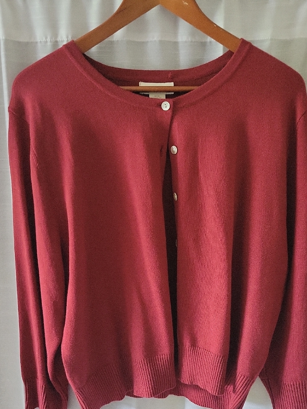 Cynthia Rowley Brick Red Button-Front Cardigan